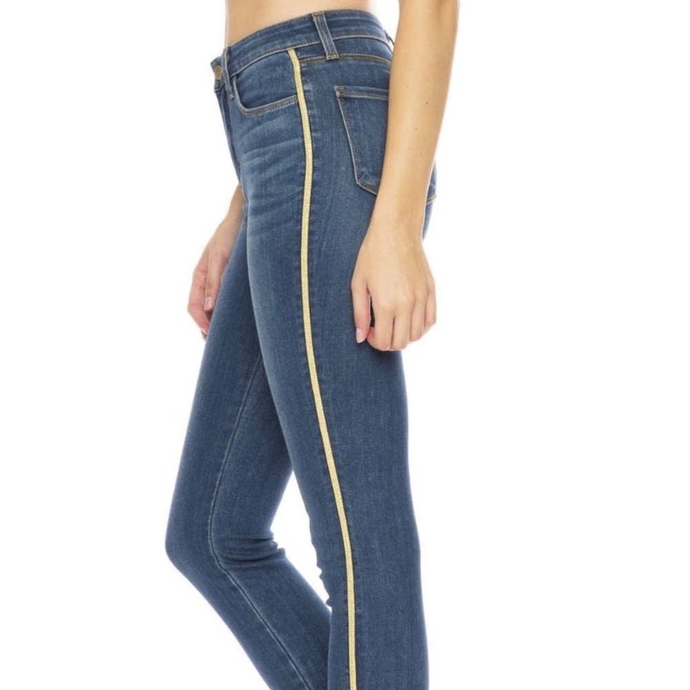 L'AGENCE Sz 28 High Rise Skinny Jeans Gold Tuxe